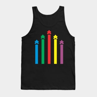 Rainbow Meeple Rocket Tank Top